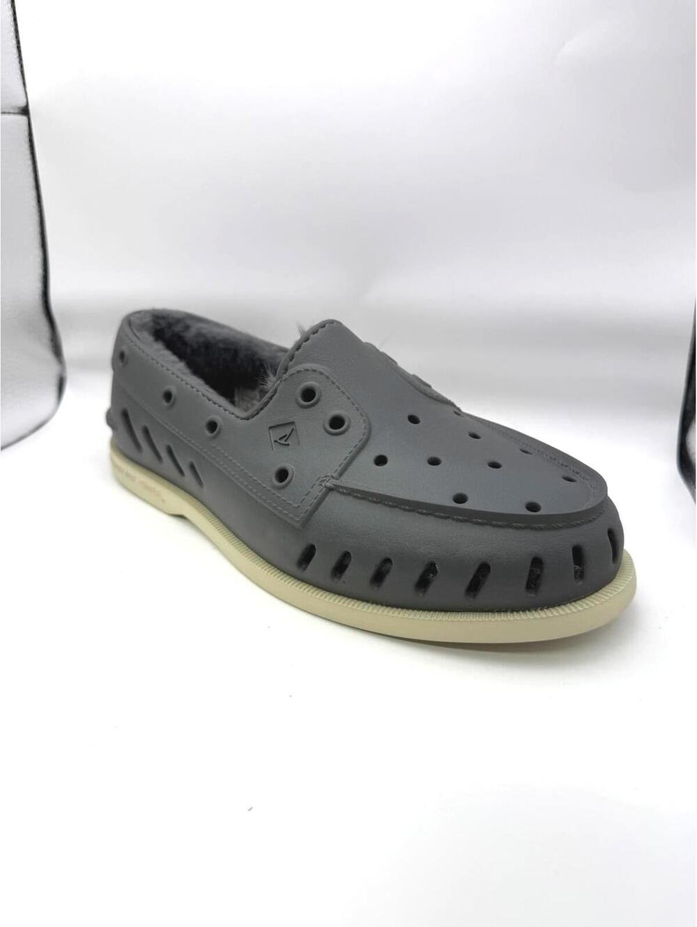 Sperry A/0 Cozy Float Gray Size 8 Slip-On Casual Loafers Fur Lining